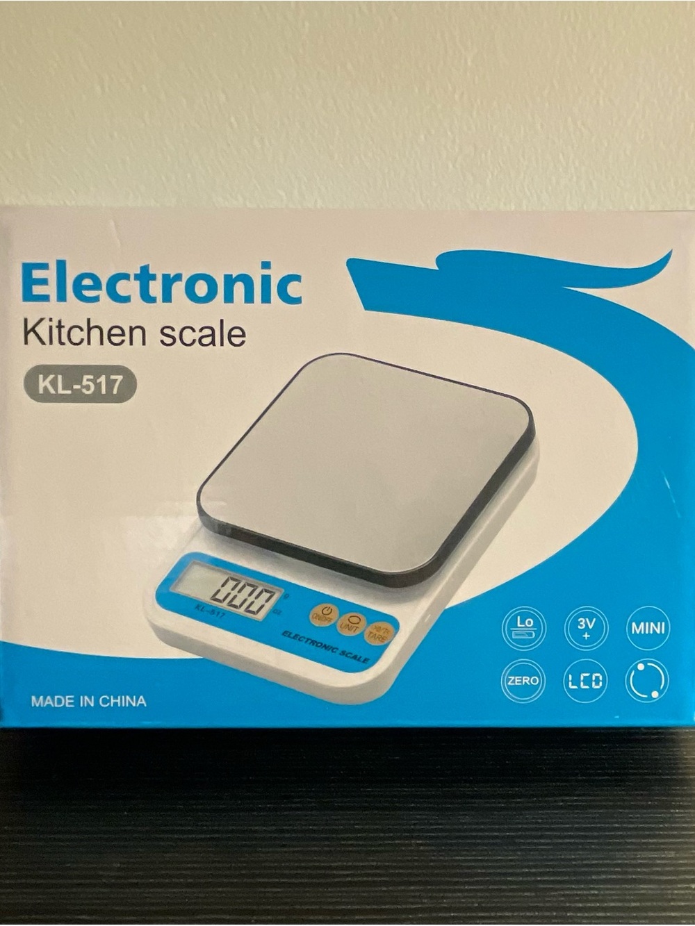 Electronic Mini Kitchen Food Scale - Digital LCD Display-  KL-516 - White